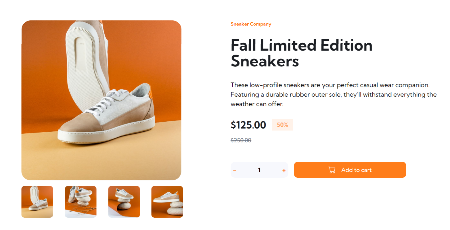 E-commerce Product Page Project Screenshot