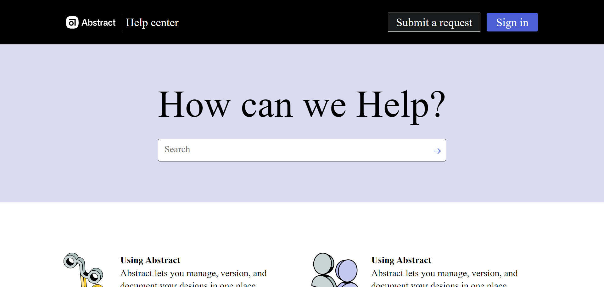 Abstract Landing Page Project Screenshot