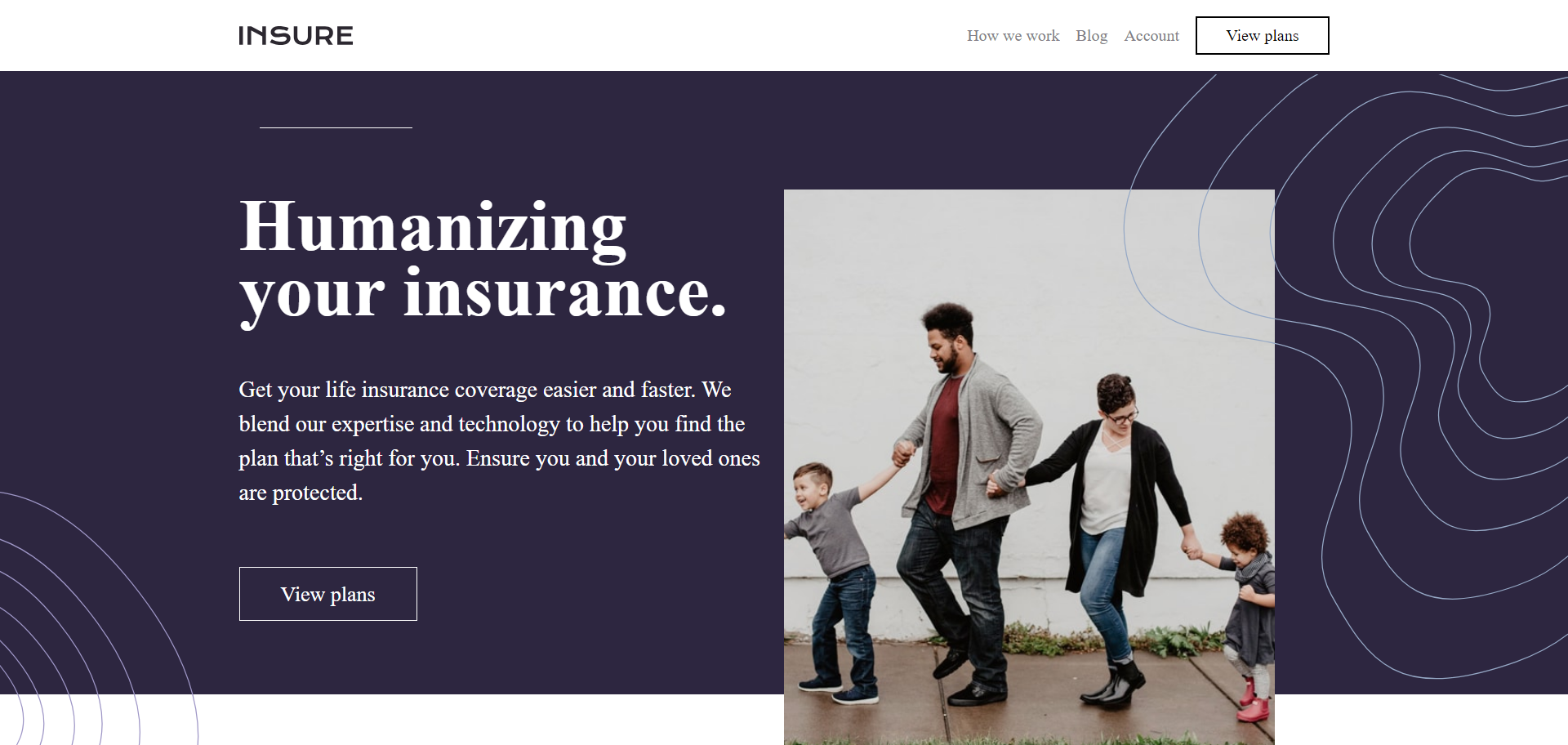 Insure Landing Page Project Screenshot